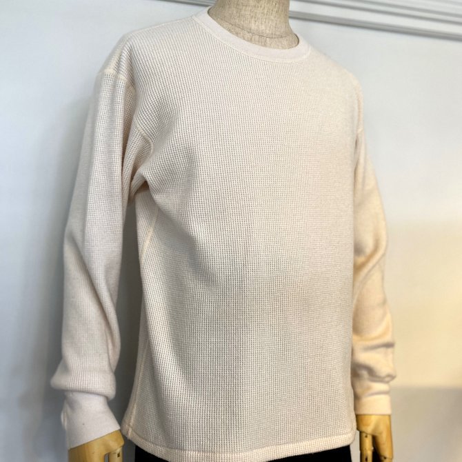【2019 AW】COMOLI (コモリ) C/W 長袖ワッフルクルー/Q03-05007(1)