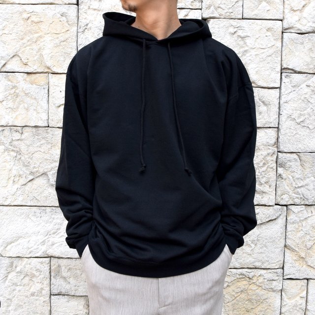 【2020 SS】AURALEE(オーラリー)/ SUPER SOFT SWEAT BIG P/O PARKA -BLACK- #A20SP01GU(1)