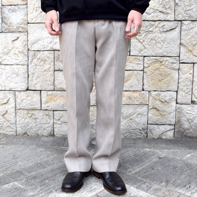 【2020 SS】AURALEE(オーラリー)/ COTTON WOOL DOUBLE CLOTH SLACKS -TOP GRAY- #A20SP02WF(1)