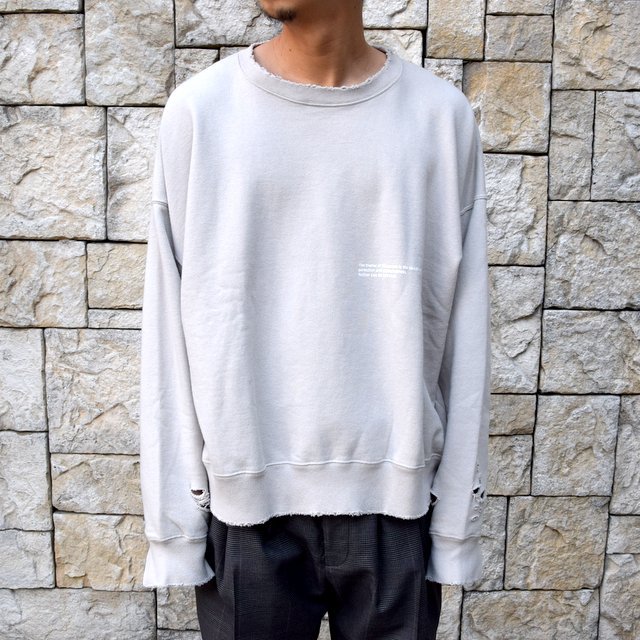 【2020 SS】stein(シュタイン)/ DOUBLE PATTERN REBUILD SWEAT LS -GREIGE- #ST136(1)