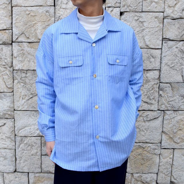 【30% off sale】【2020】MAATEE&SONS(マーティーアンドサンズ)/ ''DAVID&JOHN ANERSON'' OPEN COLLAR SHIRT -2色展開- #MT0103-0607A(1)