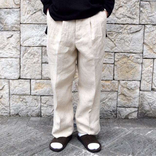 【30% off sale】【2020】MAATEE&SONS(マーティーアンドサンズ)/ 2TUCK WORK TROUSERS WIDE -NATURAL- #MT0103-0207B(1)