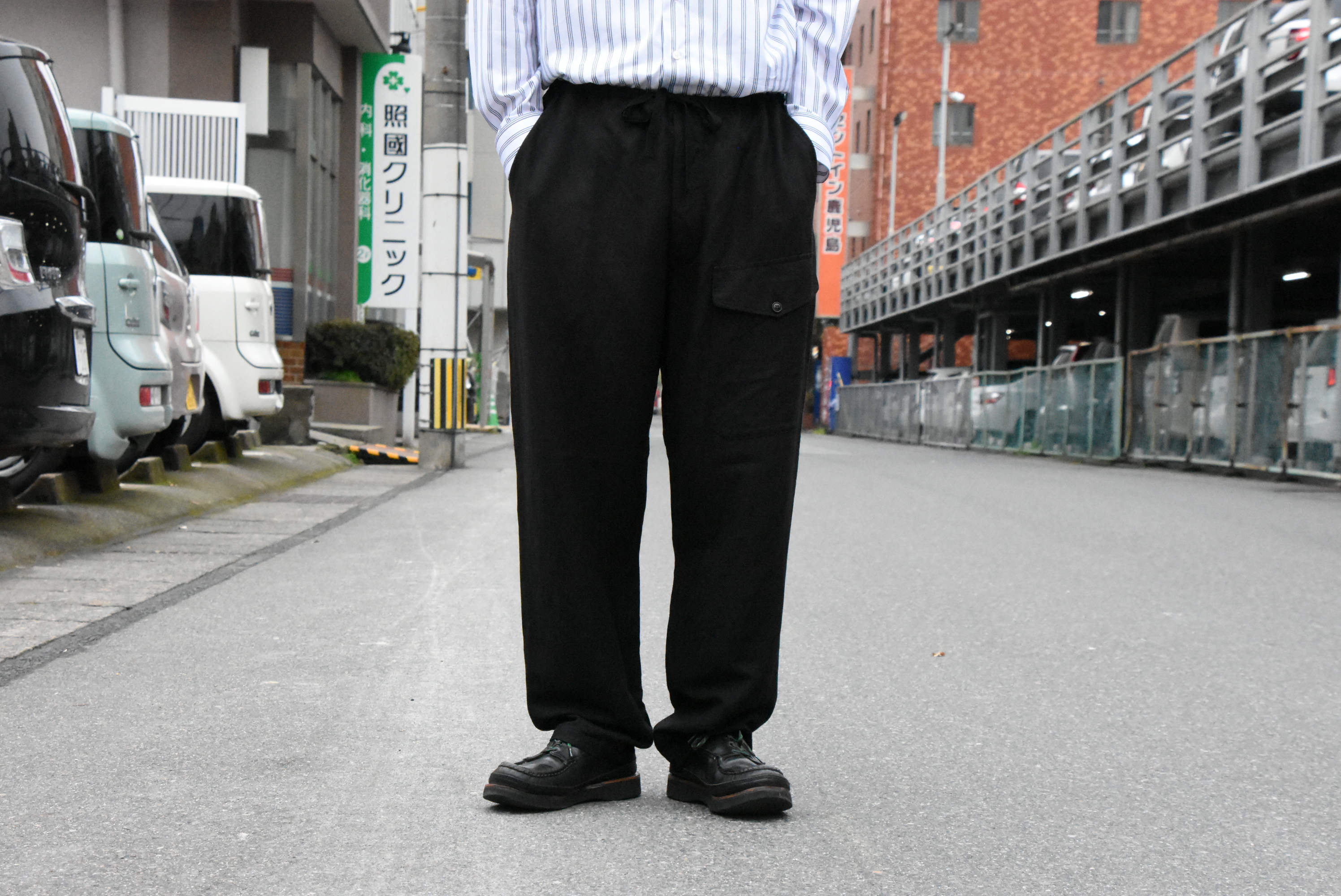 【2020 SS】COMOLI (コモリ) ヴィスコースリネンドローストリングパンツ#R01-03006(1)