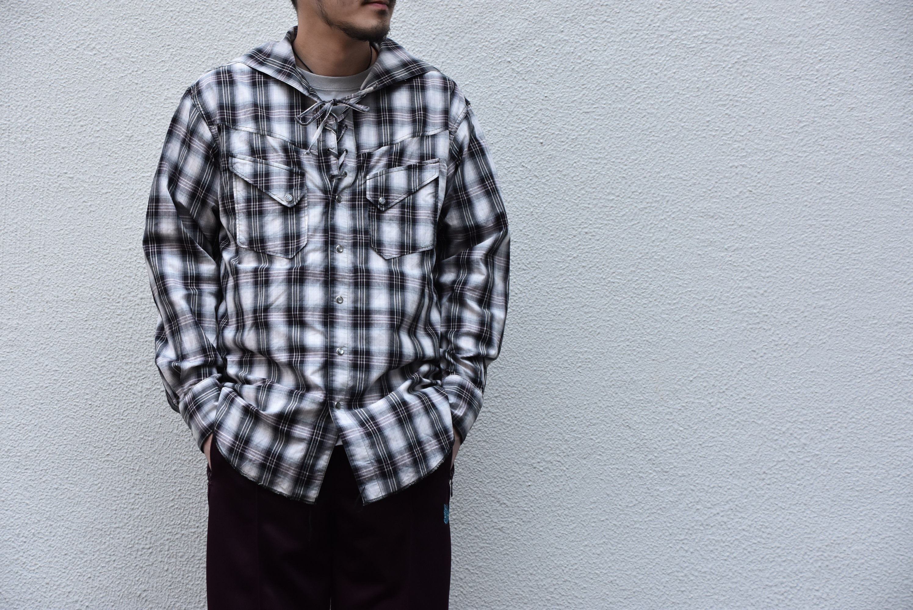 【2020SS】AiE(エーアイイー) SW SHIRT-SHADOW PLAID- GL536(1)