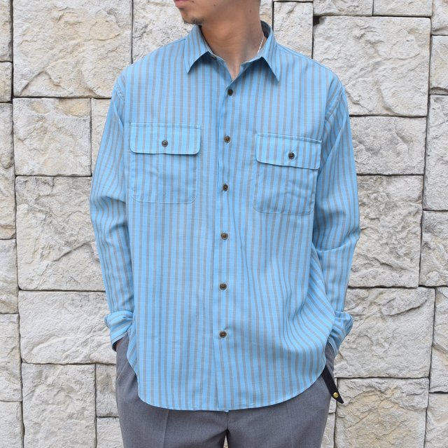 【2020 SS】BROWN by 2-tacs (ブラウンバイツータックス) REGULAR COLLAR -BLUE- #B23-S001(1)