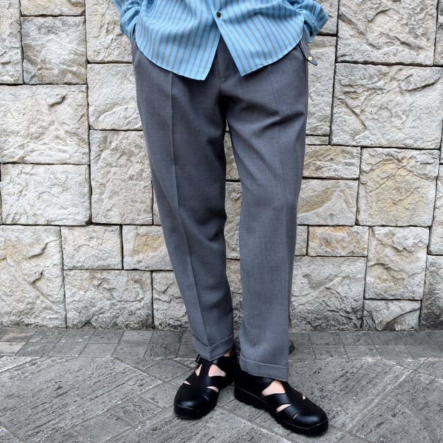 【2020 SS】BROWN by 2-tacs (ブラウンバイツータックス)/ TAPERED SLACKS -GRAY- #B23-P004 (1)