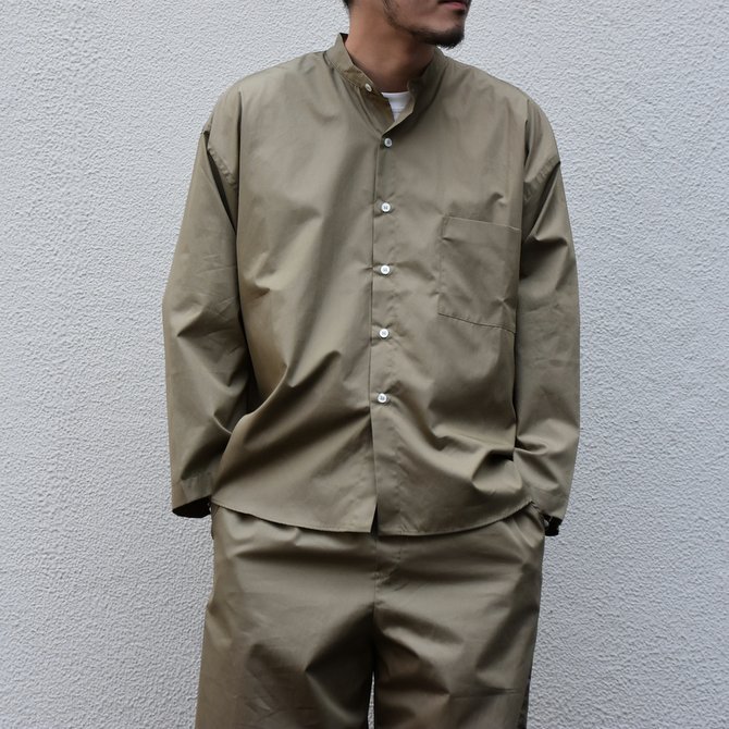 【2020 SS】 Cristaseya(クリスタセヤ)/LIGHT COTTON PAJAMA SHIRT-Light khaki- #02DA-C(1)