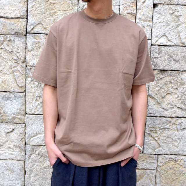 【2020 SS】AURALEE(オーラリー)/ LUSTER PLAITING TEE -L.BROWN- #A20ST02GT(1)