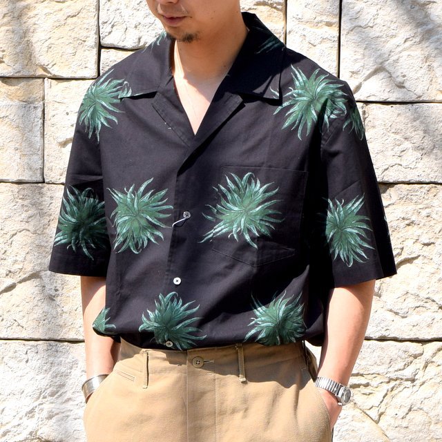 【2020 SS】blurhms(ブラームス) / OPEN COLLAR SHIRT S/S -PLANT- #BHS-20SS018CP(1)