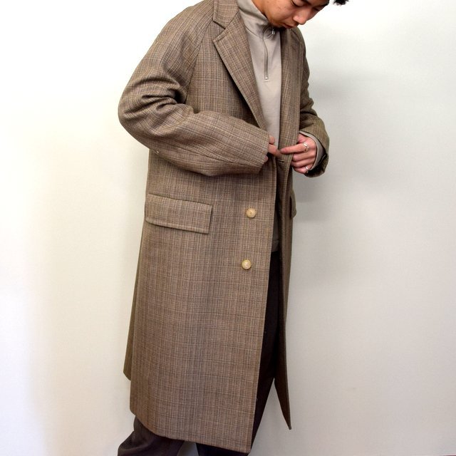 AURALEE(オーラリー)/ BLUEFACED WOOL DOUBLE CLOTH CHESTERFIELD COAT -MIX BEIGE- #A20AC01BN(1)