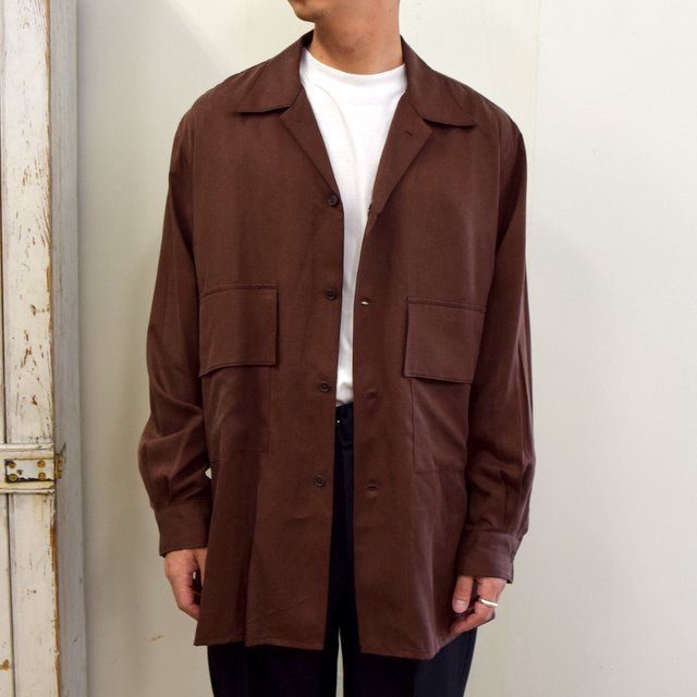 YOKE(ヨーク)/ BIG FLAP LONG SHIRTS -BRICK BROWN- #YK20AW0144SH(1)