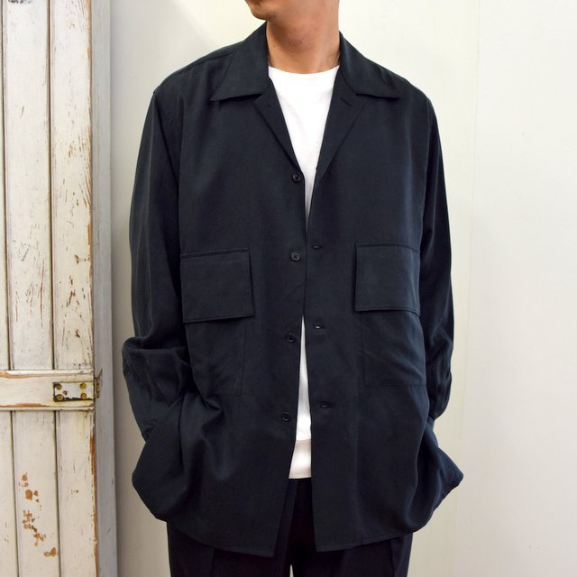 【2020】YOKE(ヨーク)/ BIG FLAP LONG SHIRTS -BLACK- #YK20AW0144SH(1)