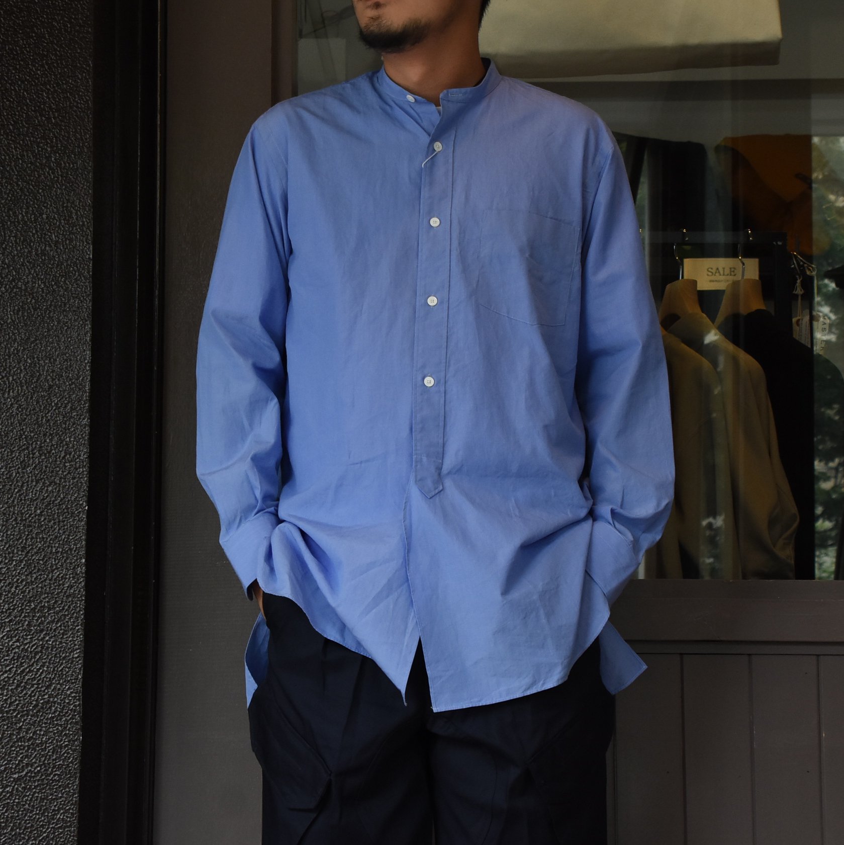 【2020】COMOLI (コモリ) バンドカラーシャツ#S03-02002 (1)