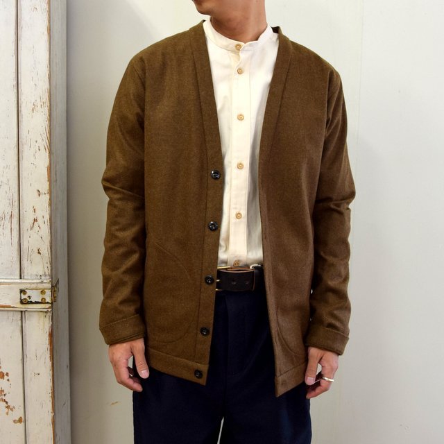 【2020】FRANK LEDER(フランクリーダー)/ LIGHT WEIGHT LODEN WOOL CARDIGAN -BROWN- #0127018(1)