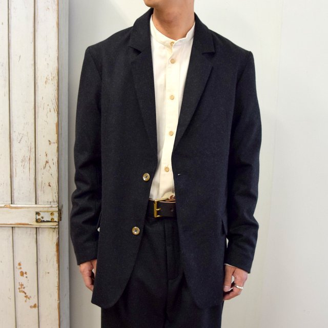 FRANK LEDER(フランクリーダー)/ LIGHT WEIGHT LODEN WOOL 2B JACKET -BLACK- #0122022(1)