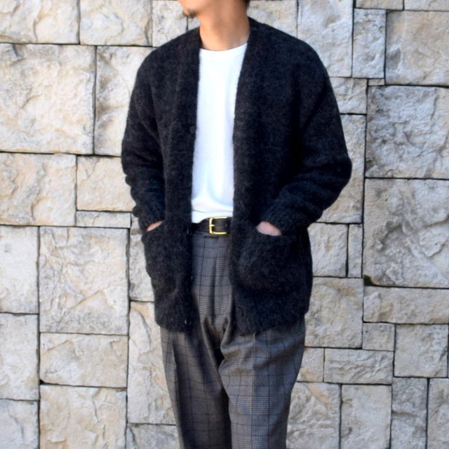 AURALEE(オーラリー)/ ALPACA WOOL SUPER LIGHT KNIT BIG CARDIGAN -TOP CHARCOAL- #A20AC01AW(1)
