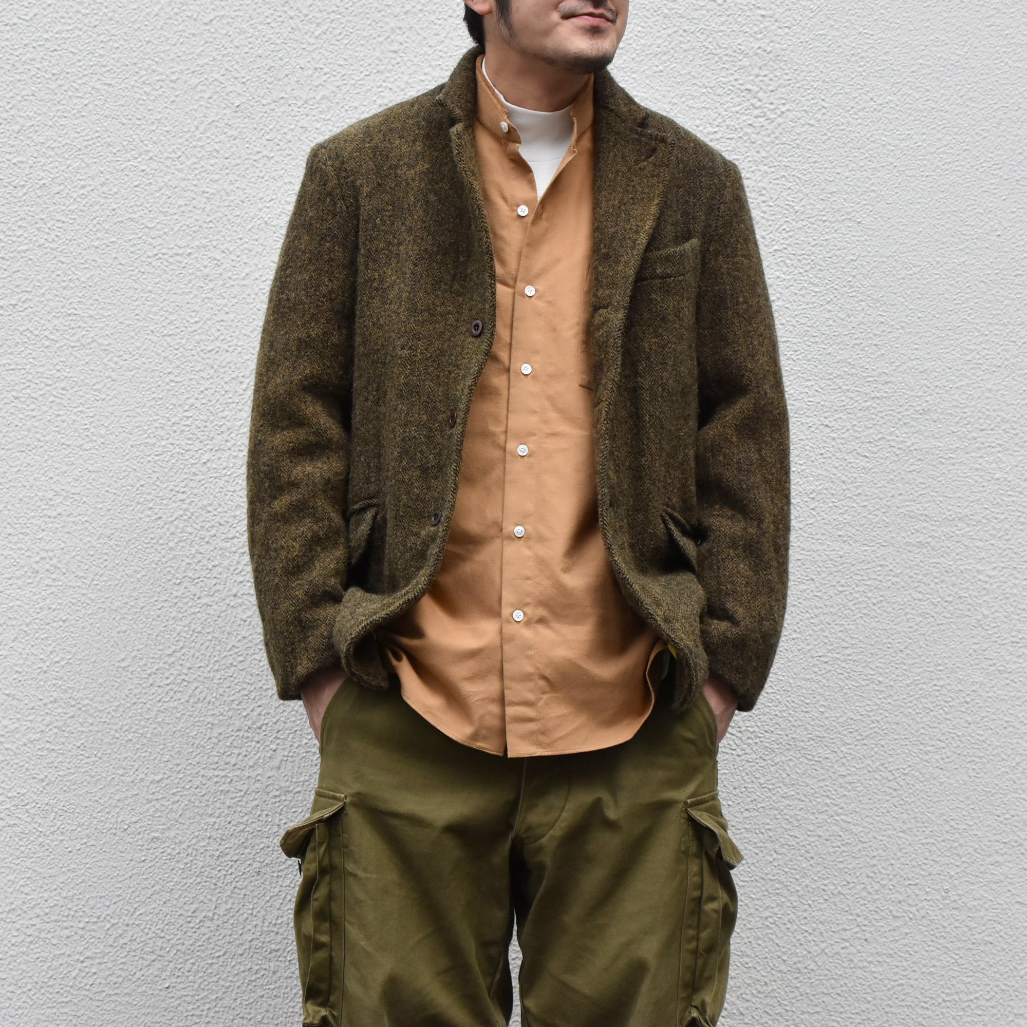 Chez Vidalenc (シェヴィダレンク)/ HARRIS TWEED JACKET-GREEN FOX- #JK01(1)