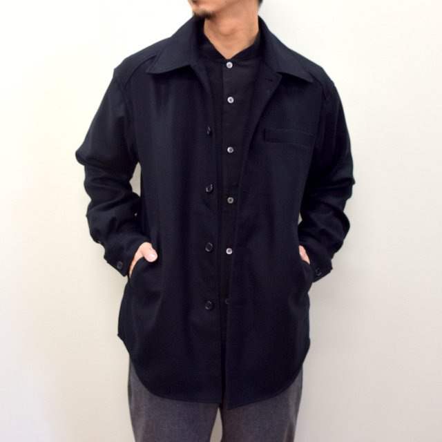 山内 (やまうち)/ Dead Stock Silk Shirt Jacket -BLACK- #20a32-A(1)