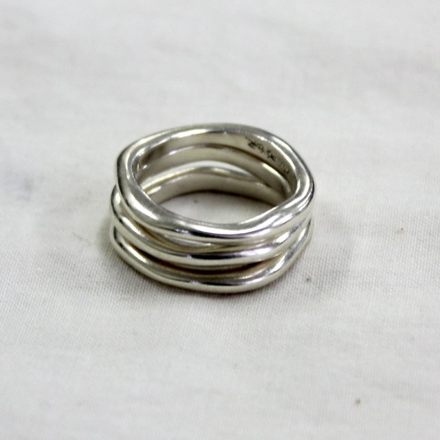 JILL PLATNER(ƒWƒ‹ ƒvƒ‰ƒbƒgƒi[)/ WAVY STACK -BLACK- #R-0101(1)