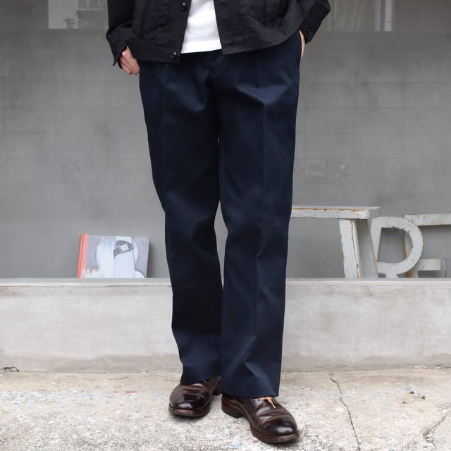 BROWN by 2-tacs (ブラウンバイツータックス)/ Straight slacks -NAVY- B25-P005(1)
