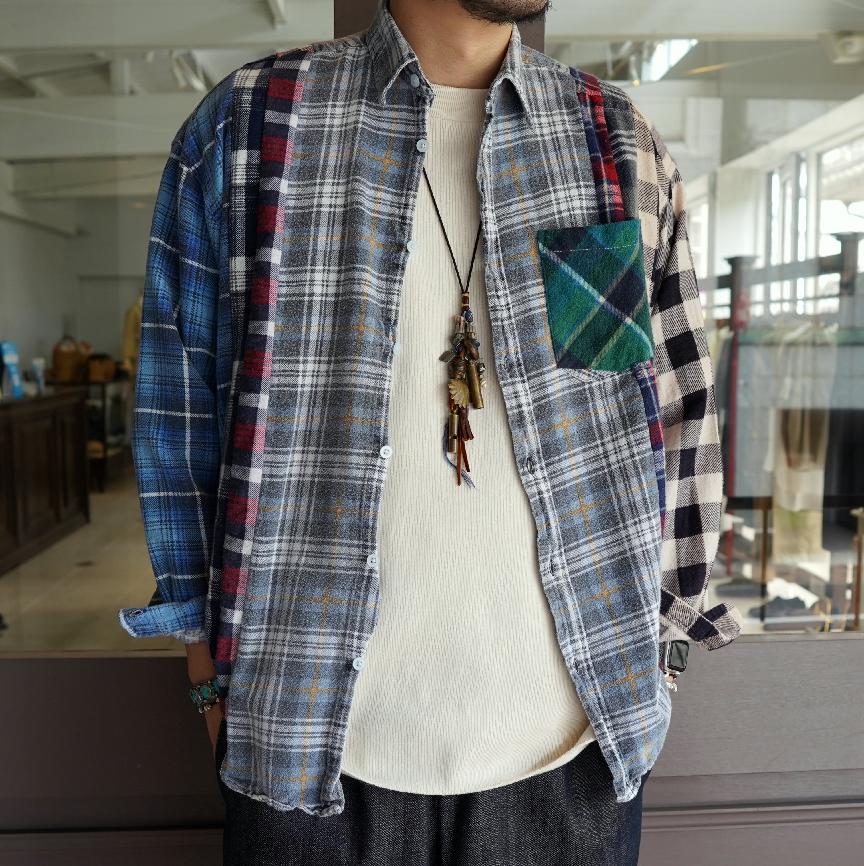 Rebuild by Needles(リビルドバイニードルス)/ flannel check shirts -ASSORT(B)- #JO286(1)