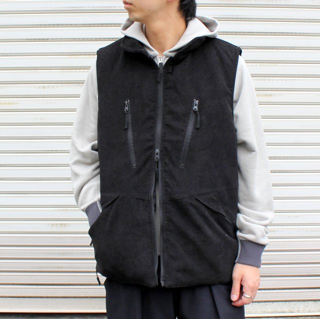 is-ness(イズネス)/ ×Abu Garcia M909 CORDUROY PADDING VEST -BLACK- #21AAB-0004(1)