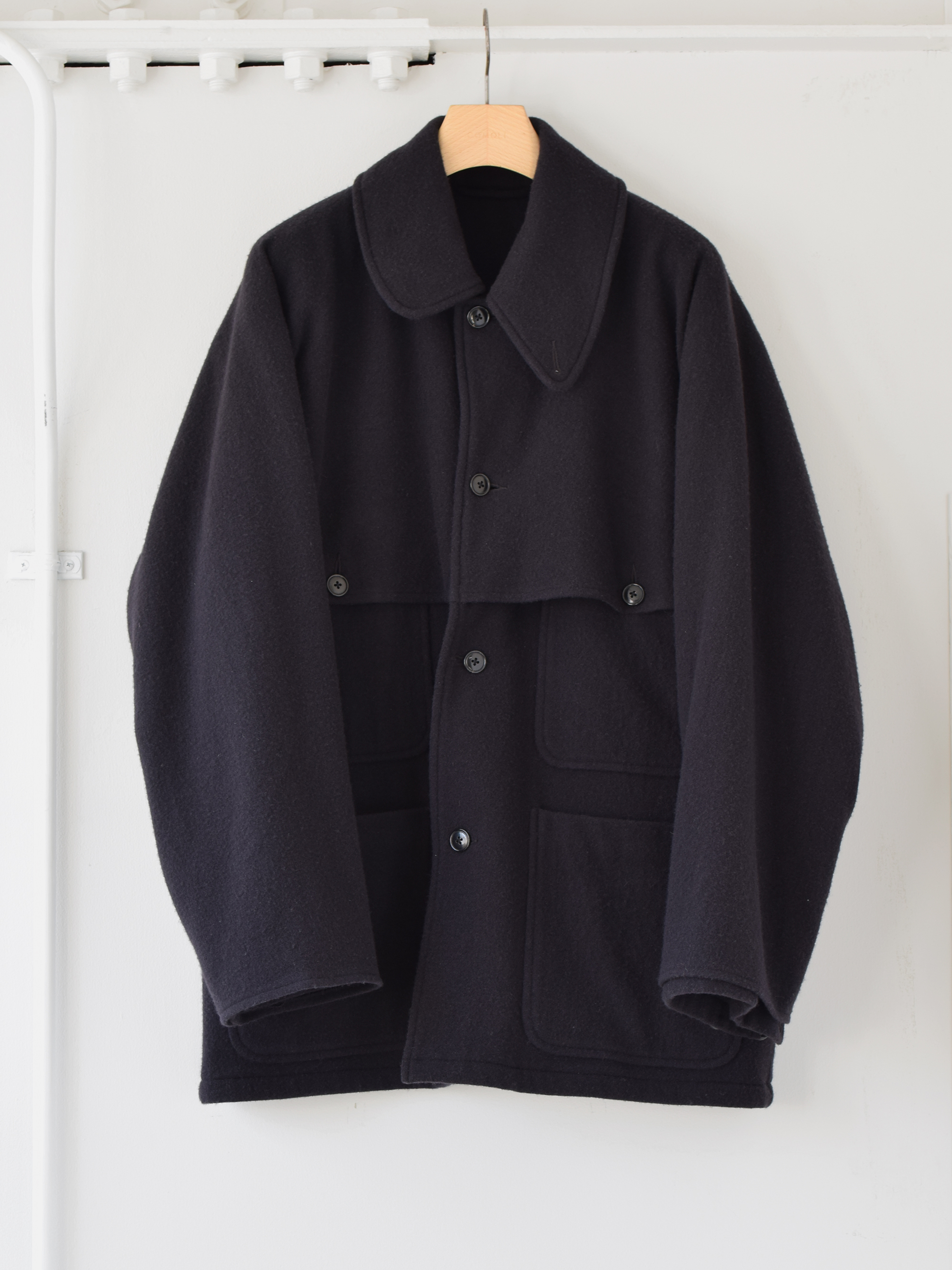 COMOLI (コモリ)/ ナッピングウールマッキノウクルーザー -NAVY- #U03-04008 (1)