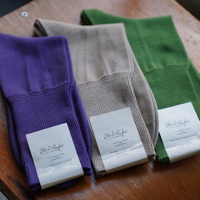 Olde H&Daughter(オールドエイチアンドドーター)/ COTTON PLAIN JERSEY ANKLE SOCKS -3color- #DS001(1)