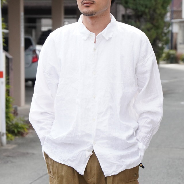 【25ss】Gurank(グランク)/linen shirts -WHT & NVY - #723-25A10L(1)