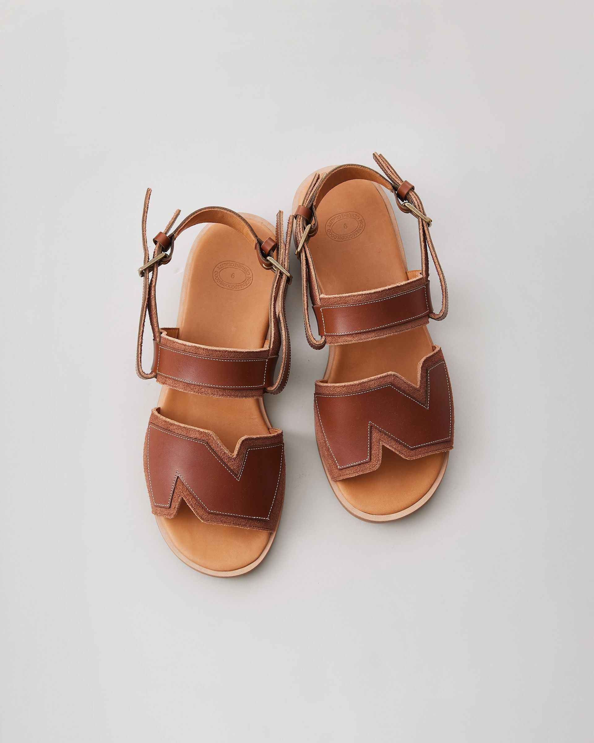 【25SS】NICENESS(ナイスネス)/ BALLARD/バラード (NNレザーサンダル) -COGNAC- #NN-3902F15(1)