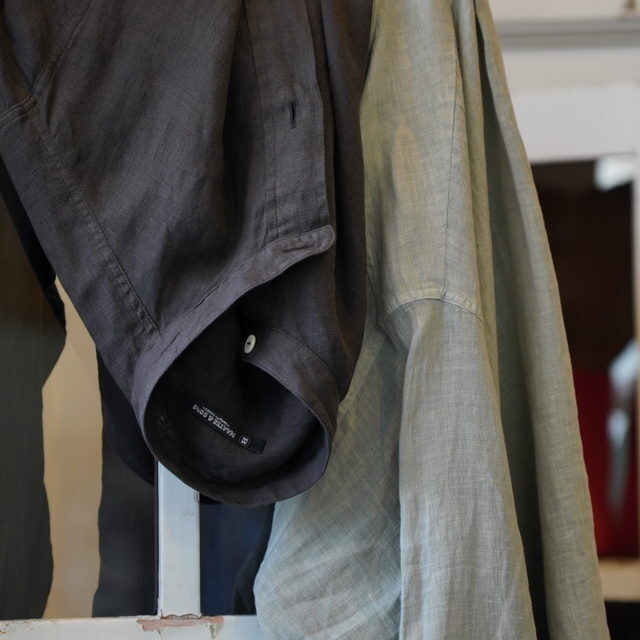 【25SS】MAATEE&SONS(マーティーアンドサンズ)/ ドS LINEN PULLOVER シャツ -SUMI,TAKESUMI- #MT5103-0618(1)