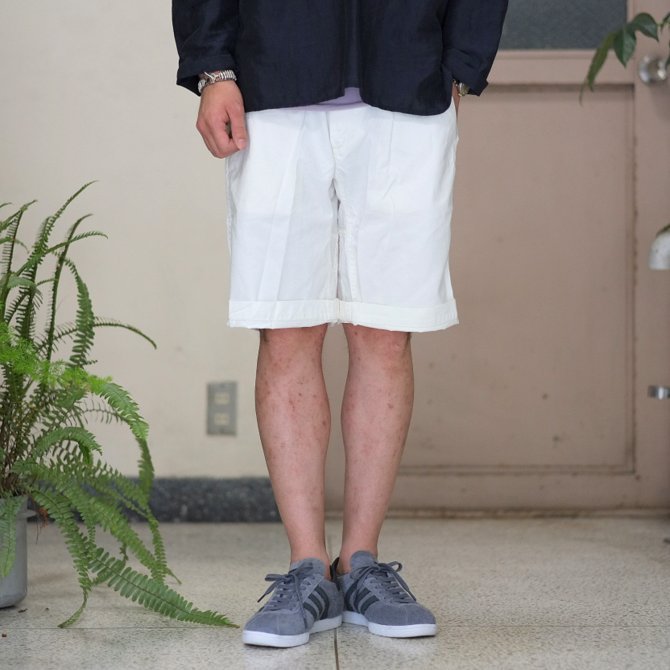 MASTER&Co.(}X^[AhR[) CHINO SHORTS with BELT -(80)WHITE-(2)