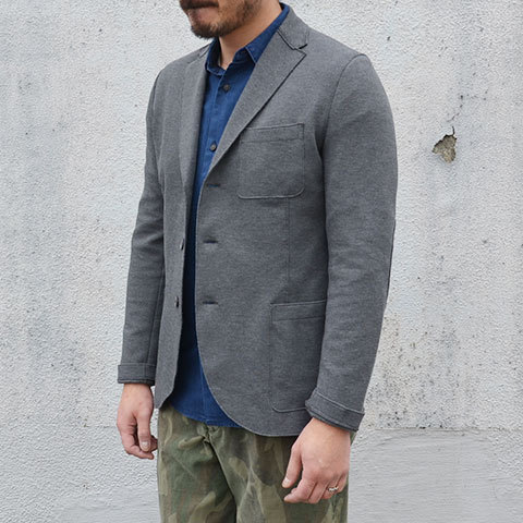 Harris Wharf London (ハリスワーフロンドン) Man Jacket Piquet -(140)middle grey- (2)
