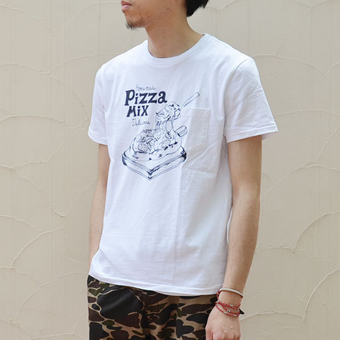 【30% off sale】FUNG(ファング) POCKET T-SHIRT(PizzaMix) -2色展開- (2)