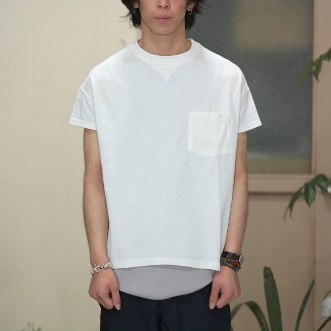 Cal Cru(JN[) C/N S/S RELAXED FIT(MADE IN USA)  -WHITE-(2)
