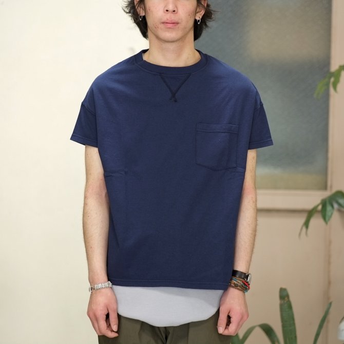 Cal Cru(JN[) C/N S/S RELAXED FIT(MADE IN USA)  -NAVY-(2)