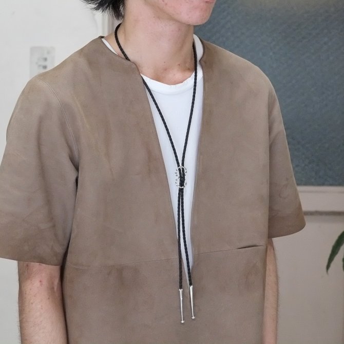 【30% off sale】7 × 7 / seven by seven ( セブン バイ セブン ) LEATHER CHOKER UNISEX -2色展開(BLACK。、Natural)-(2)