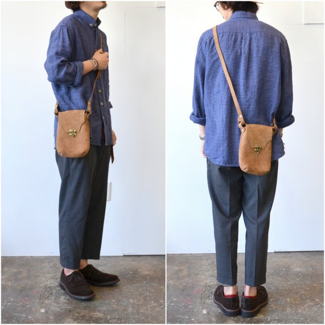 FERNAND LEATHER(フェルナンド・レザー) Latch Pouch M -BEIGE SUEDE-(2)
