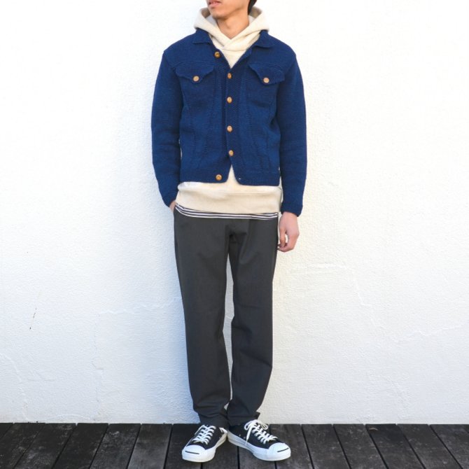 【40% off sale】 LIGHTHOUSE KNITWEAR(ライトハウスニットウエア) / TRUCKER JKT -INDIGO-(2)