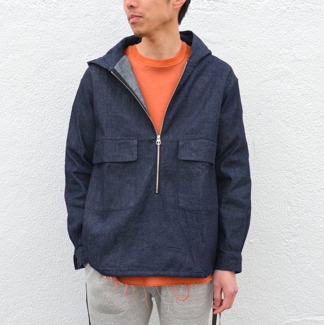 【40% off sale】LOWLOOM(ロールーム)/ Half zip hoody -DUNGAREE- #4369-lw-8013(2)