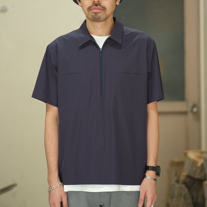 【30% off SALE】【2018 SS】 DESCENTE PAUSE(デサント ポーズ)/ HALF ZIP P/O SHIRT -NAVY- DLMLJC20(2)