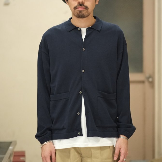 【2018 SS】crepuscule(クレプスキュール) Knit Shirt -NAVY- #1801-005(2)