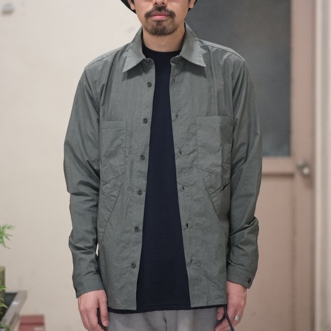【30% off SALE】【2018 SS】FRANK LEDER(フランク リーダー) TRIPLE WASHED THIN COTTON SHIRT -KHAKI- #0216015(2)