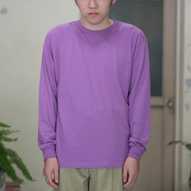 【2018 SS】AURALEE(オーラリー)/ SOFT CORD L/S TEE -PURPLE- #A8SP01MT(2)