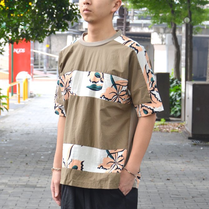 【40% OFF SALE】SLOWGUN(スロウガン)/ プリティッシュPTマテ布帛TEE -(A)BEIGE- #380906(2)