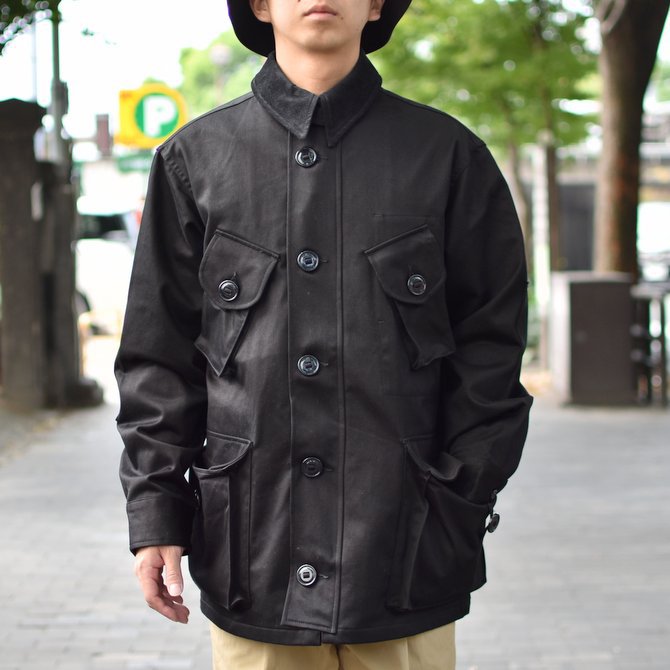 【30% OFF SALE】 MONITALY(モニタリー)/ MILITARY HALF COAT TYPE-B -VANCLOTH SATEEN BLACK- #M24003(2)