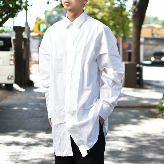 【2018 AW】 CAMIEL FORTGENS(カミエル フォートゲンス)/LONG SHIRT SHIRTING -WHITE- #CAMIEL-634(2)