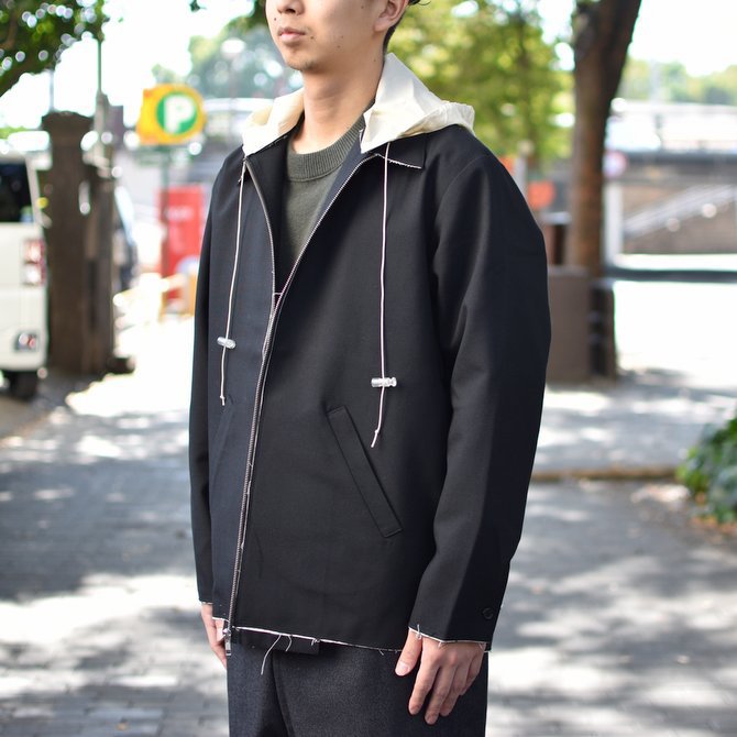 【2018 AW】 CAMIEL FORTGENS(カミエル フォートゲンス)/HOODED SIMPLE JACKET -BLACK- #CAMIEL-683(2)