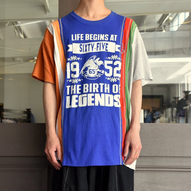 REBUILD BY NEEDLES (リビルドバイニードルス) 7 cut wide tee-college- blue EJ291(2)