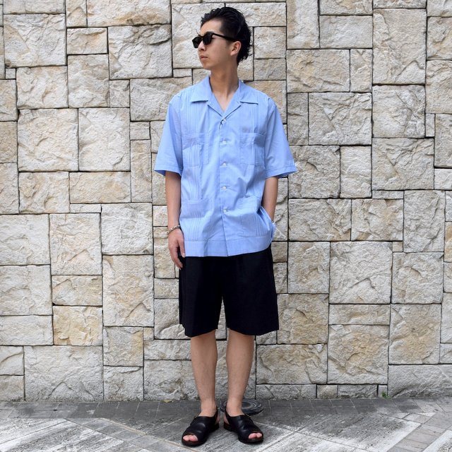 【2019 SS】AURALEE(オーラリー)/ FINX SILK STRIPE CUBA SHIRTS-BLUE STRIPE-#A9SS02FS(2)